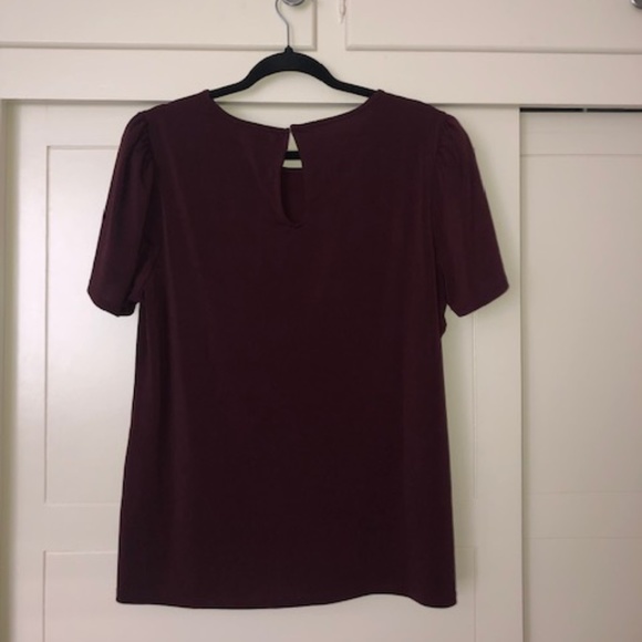 EUC Philosophy Republic Short Sleeve Blouse - Burgundy XL - Picture 5 of 5